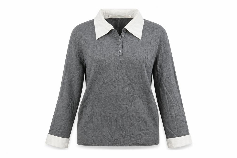 Linea Womens Grey  Knit Pullover Jumper Size S