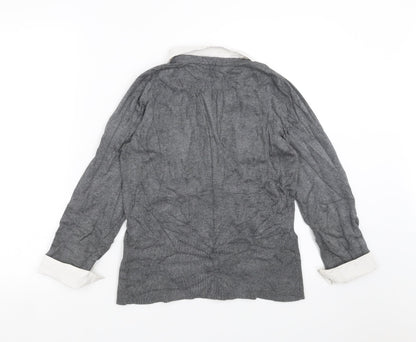 Back view of Linea women’s grey knit jumper, size S