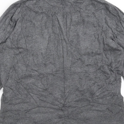 Brand and care label for Linea women’s grey knit jumper, size S