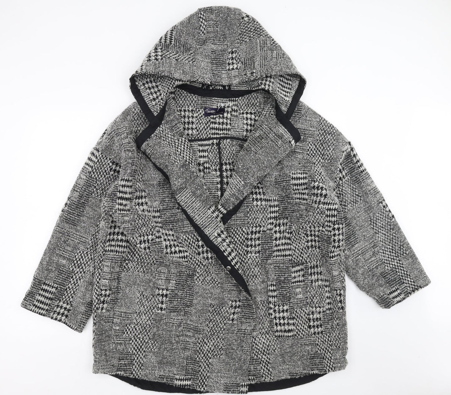 Marks and Spencer Womens Grey Geometric  Jacket  Size 14