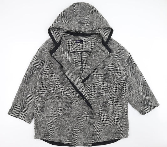Marks and Spencer Womens Grey Geometric  Jacket  Size 14