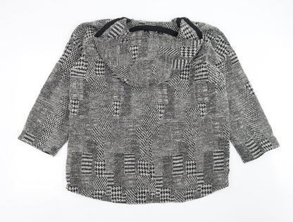 Marks & Spencer Womens Grey Geometric  Jacket  Size 14