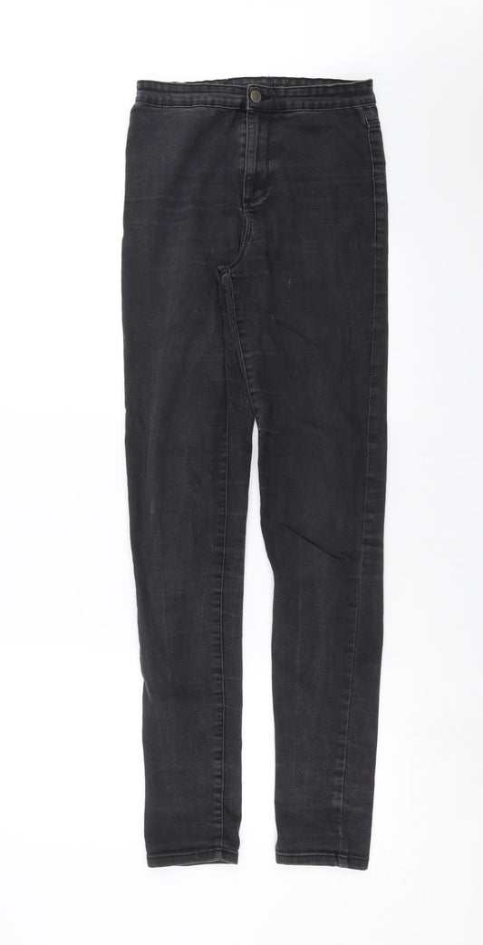 Preworn Womens Grey  Denim Skinny Jeans Size 26 in L32 in