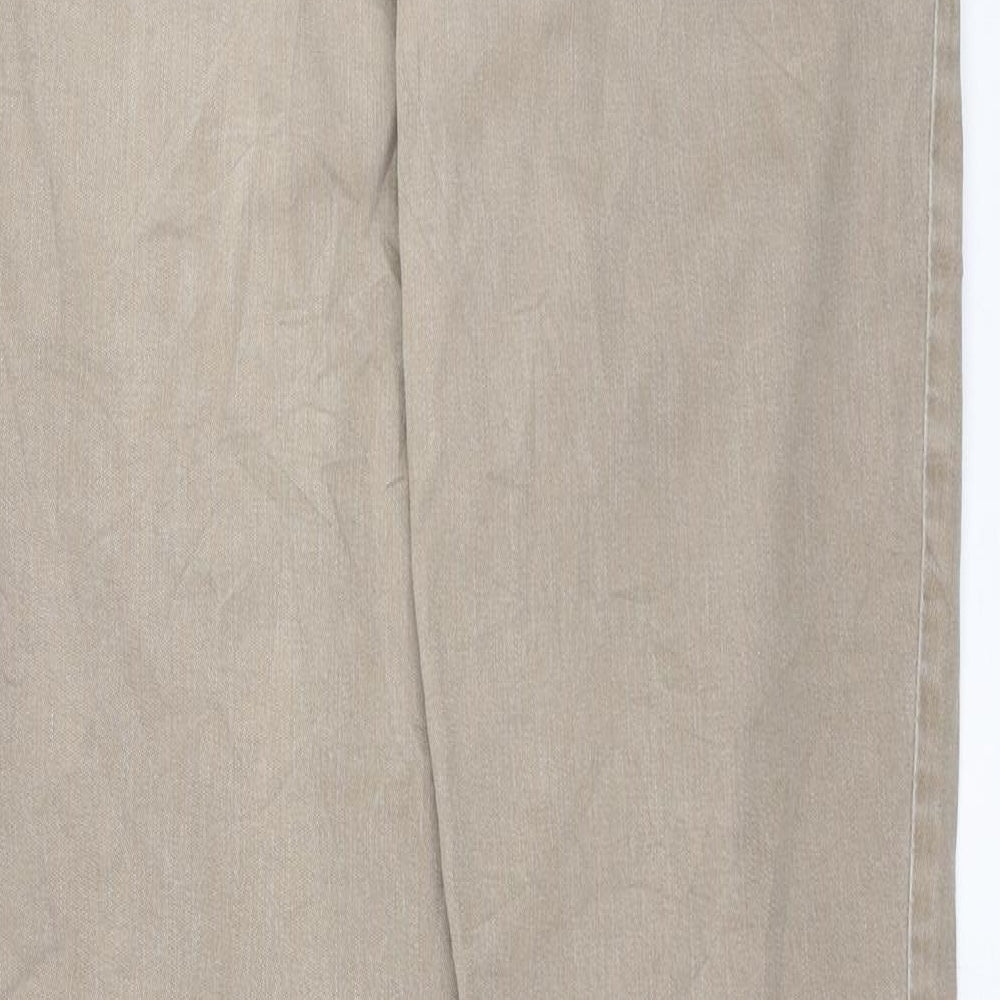 Angels Womens Beige  Denim Straight Jeans Size 8 L30 in