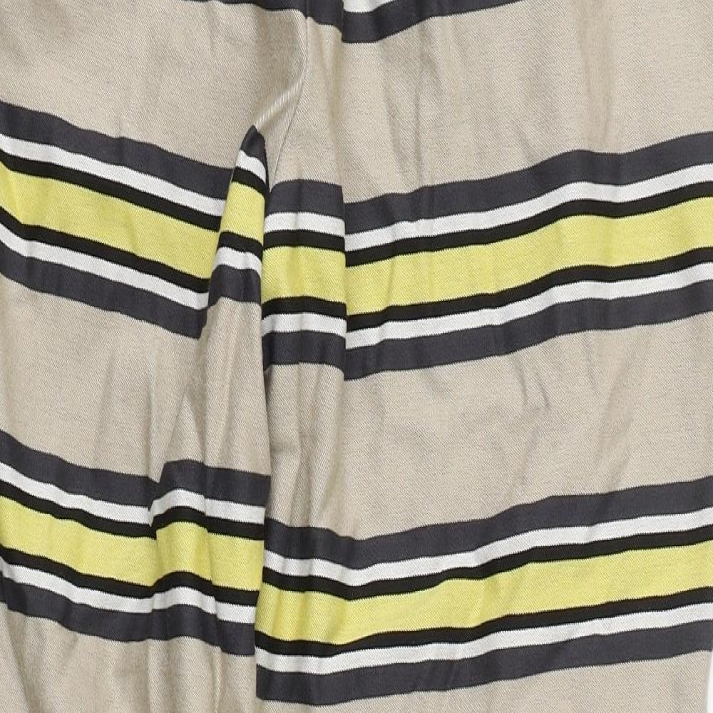 ASOS Womens Beige Striped  Trousers  Size 32 L24.5 in