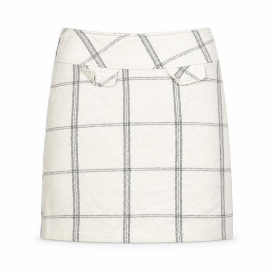 Janina Womens White Check  Mini Skirt Size 8