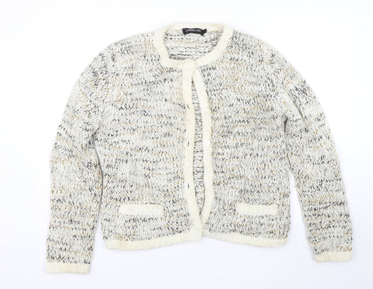 Passport Womens Beige   Cardigan Jumper Size L