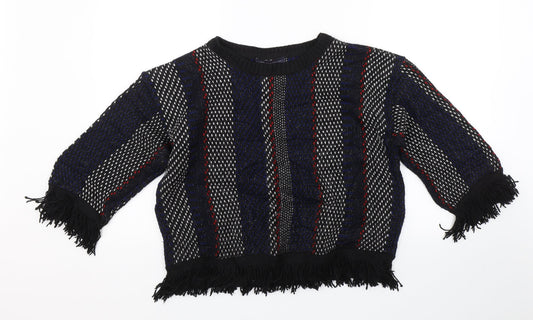 M&S Womens Multicoloured Striped  Pullover Jumper Size M