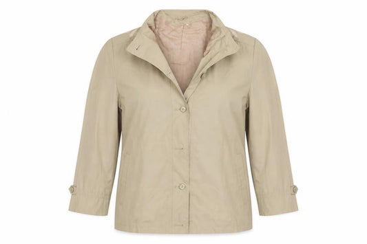 Preworn Womens Beige   Varsity Jacket Coat Size 18