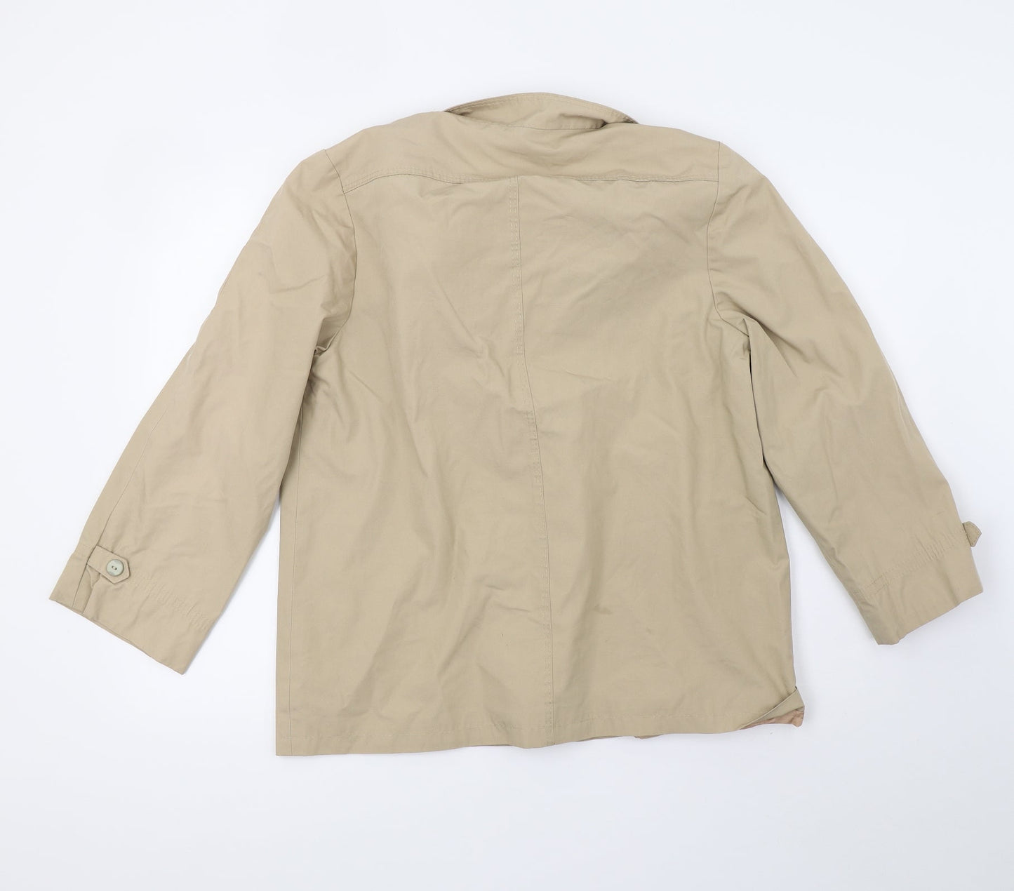 Preworn Womens Beige   Varsity Jacket Coat Size 18