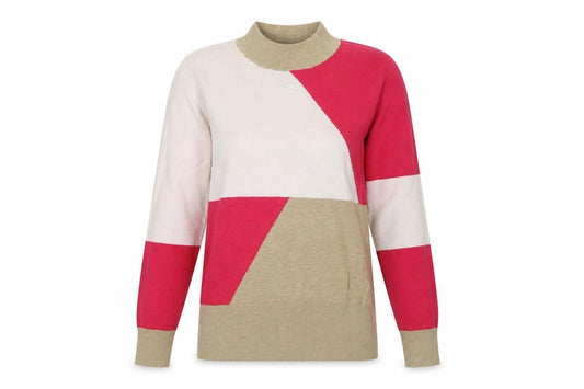 Marks and Spencer Womens Brown Striped Knit Pullover Sweatshirt Size 8
