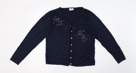 mackays Womens Blue  Knit Cardigan Jumper Size S