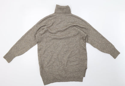 H&M Womens Grey  Knit Henley Sweatshirt Size S