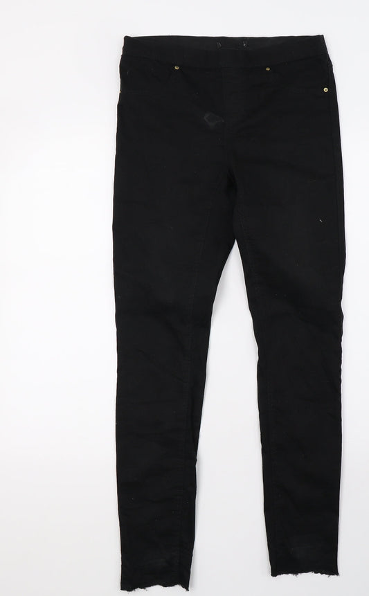 Preworn Womens Black  Denim Jegging Trousers Size 8 L31 in