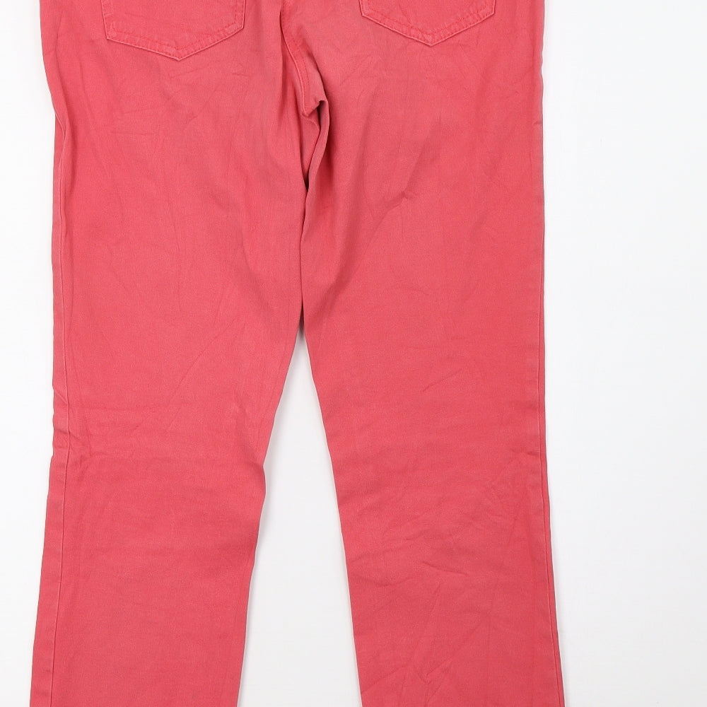 Vianni Womens Pink  Denim Skinny Jeans Size 14 L30 in