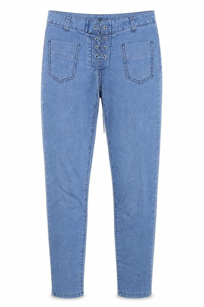 first and i  Womens Blue  Denim Skinny Jeans Size L L30 in