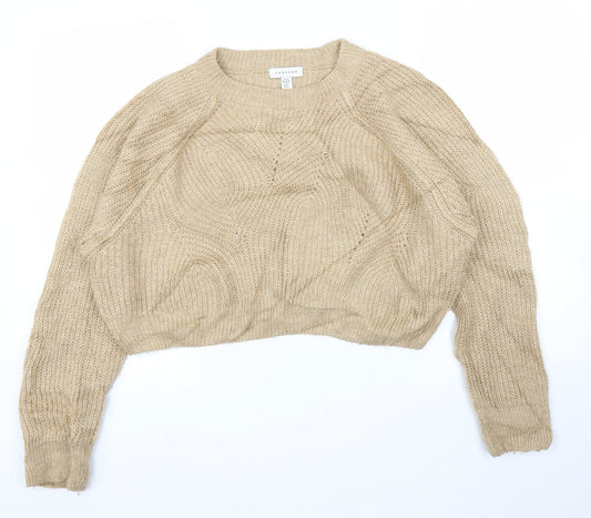 Topshop Womens Beige   Pullover Jumper Size M