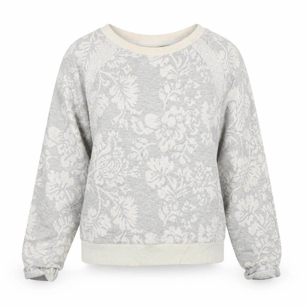 Zara Womens Grey Floral  Pullover Jumper Size S