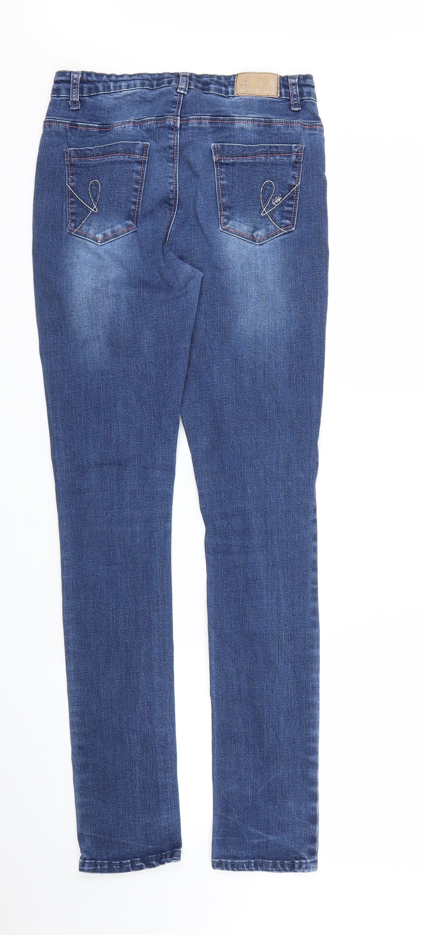 Preworn Girls Blue  Denim Skinny Jeans Size 14 Years