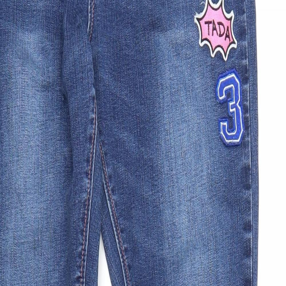 Preworn Girls Blue  Denim Skinny Jeans Size 14 Years