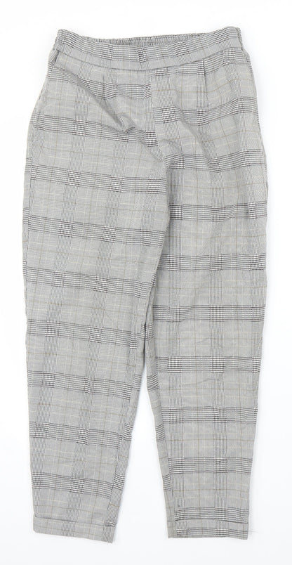 Pull&Bear Womens Grey Houndstooth  Capri Trousers Size S L24 in