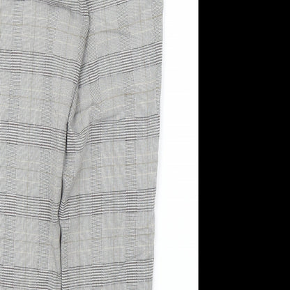 Pull&Bear Womens Grey Houndstooth  Capri Trousers Size S L24 in