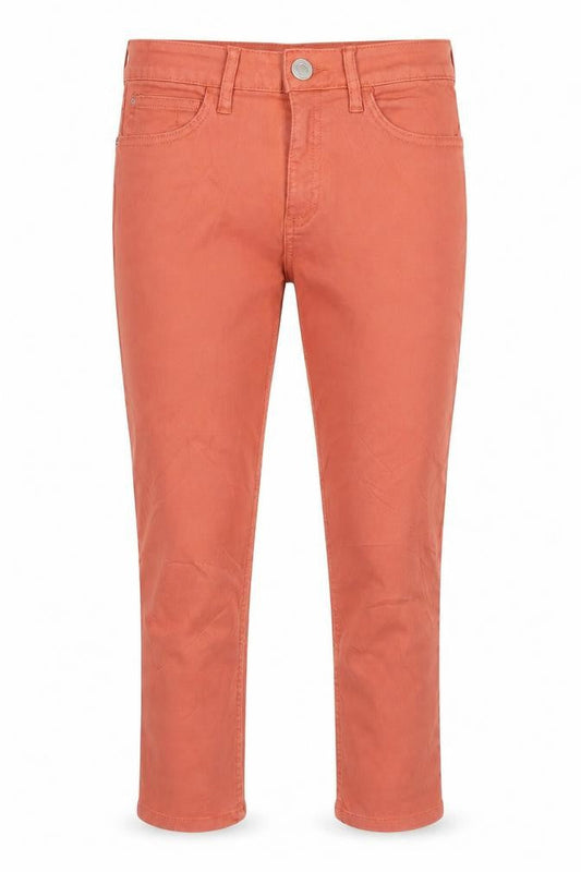 Preworn Womens Orange  Denim Cropped Jeans Size 8 L20 in