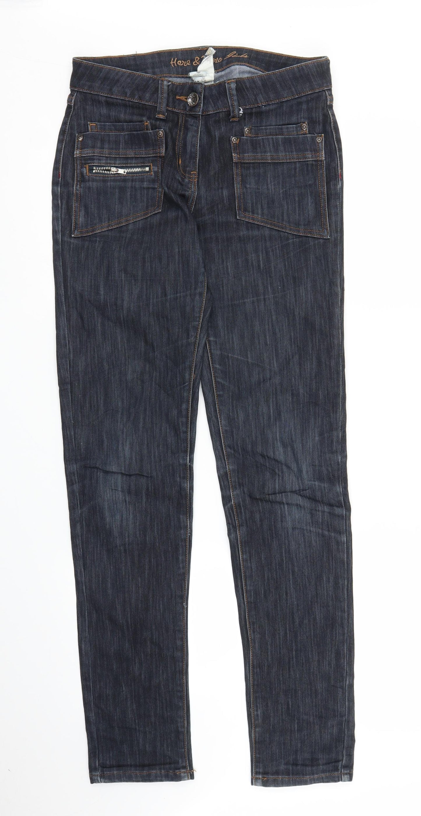 Here & There Womens Blue  Denim Skinny Jeans Size 28 in L31 in