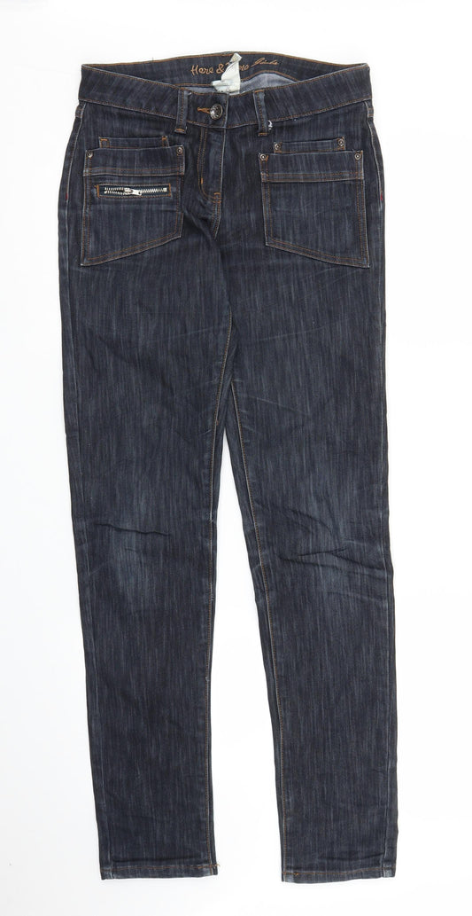 Preloved Here & There Womens Blue  Denim Skinny Jeans Size 28 in L31 in - Front