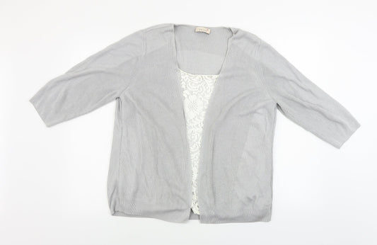 Marks and Spencer Womens Grey   Cardigan Jumper Size 18