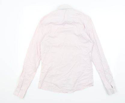 Back view of ASOS men’s pink button-up, size S