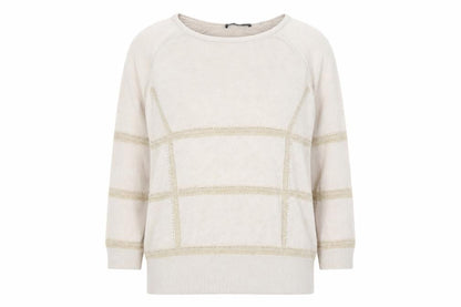 Front view of Autograph women’s beige basic t-shirt, size UK 12