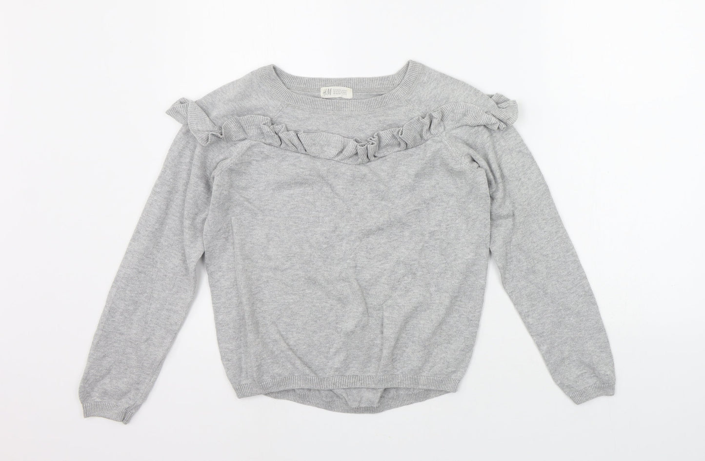 H&M Girls Grey   Pullover Jumper Size 11-12 Years