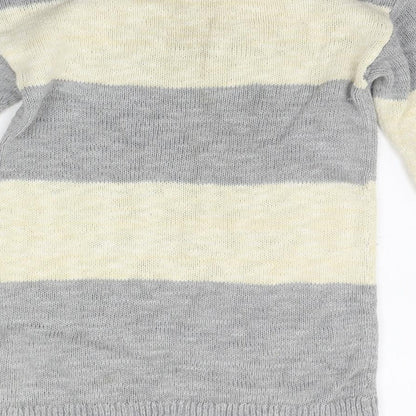 Next Womens Beige Striped  Pullover Jumper Size 6