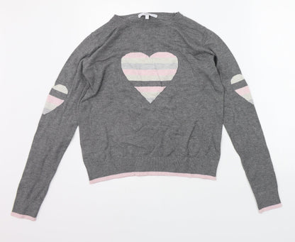Next Womens Grey   Henley Jumper Size S