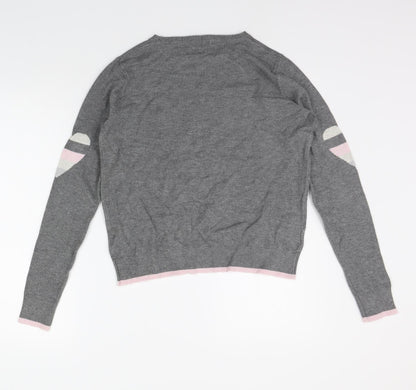 Next Womens Grey   Henley Jumper Size S