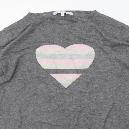 Next Womens Grey   Henley Jumper Size S