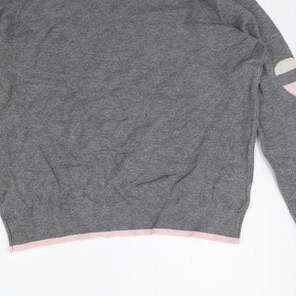 Next Womens Grey   Henley Jumper Size S