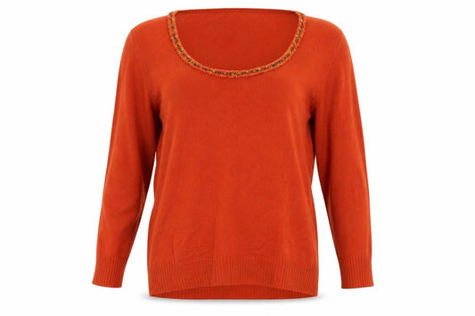 Per Una Womens Orange   Pullover Jumper Size 16