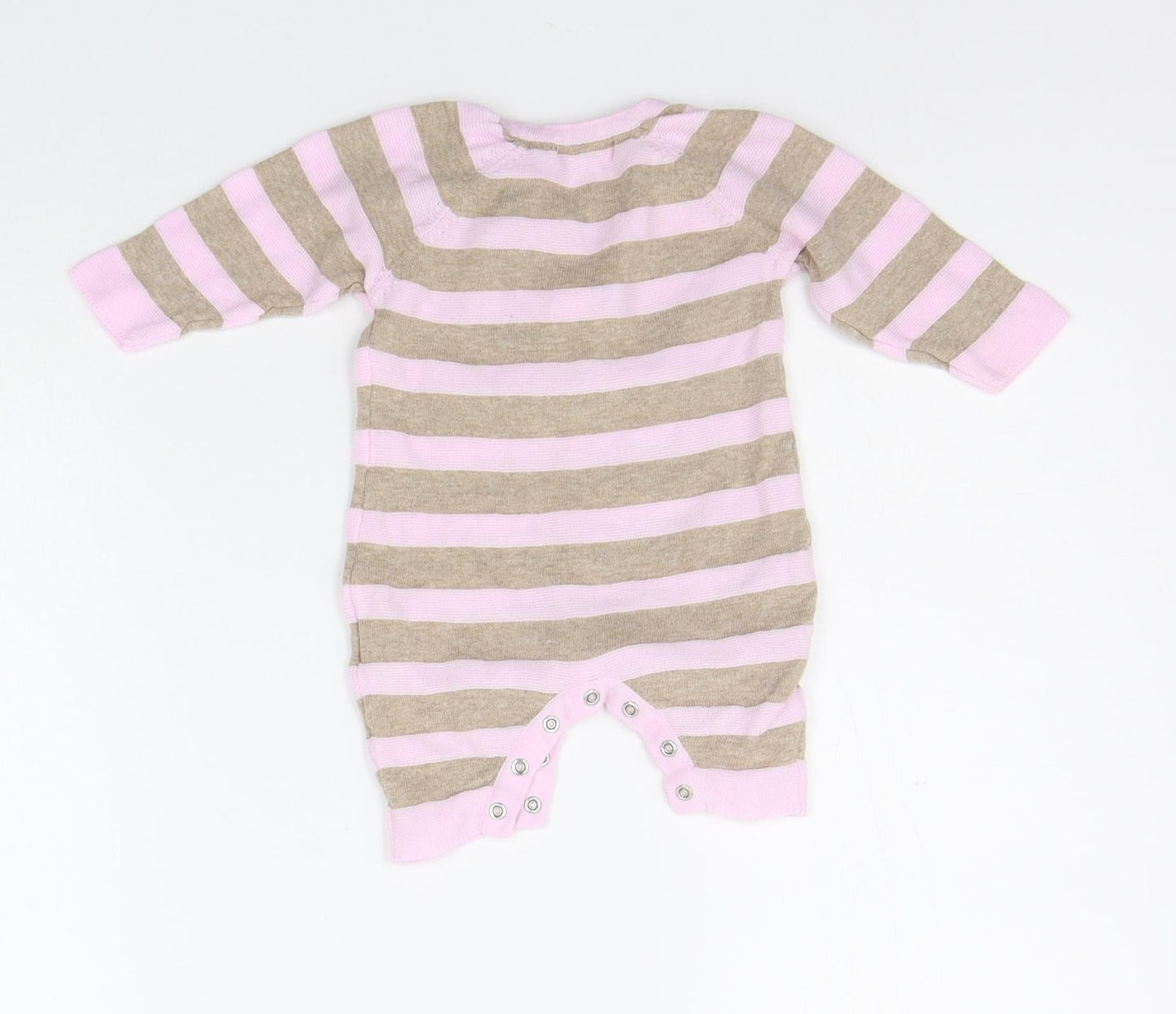 Zip Zap Baby Pink Striped  Babygrow One-Piece Size 0-3 Months