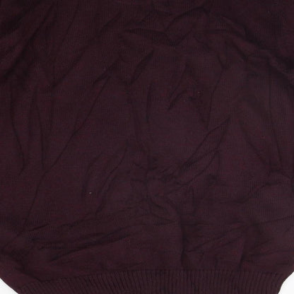 Brand and care label for Maine New England women’s purple jumper, size S