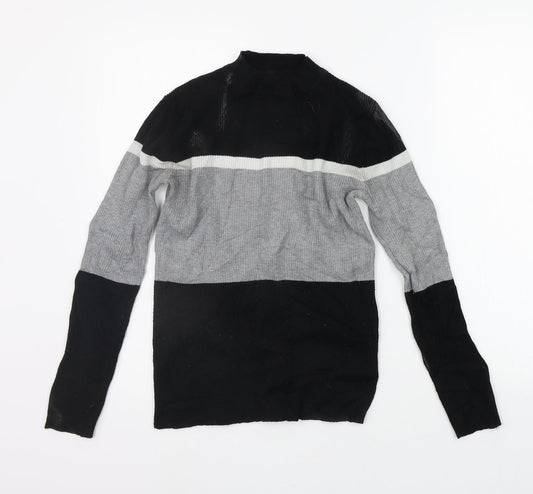 Papaya Womens Grey Geometric  Pullover Jumper Size 10