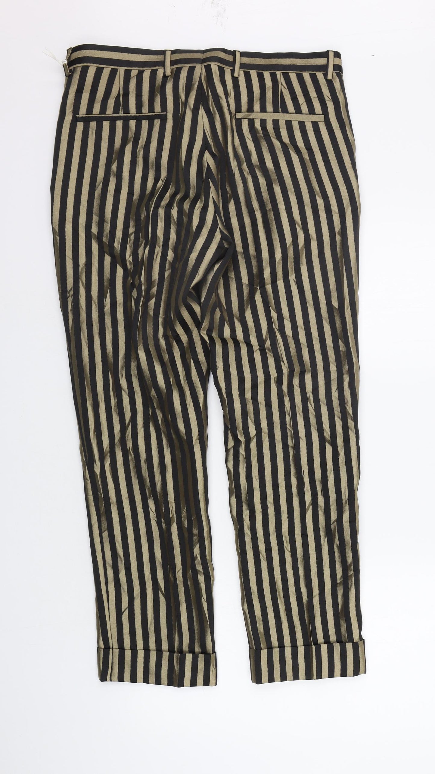Noak Womens Black Striped  Trousers  Size 32 in L32 in