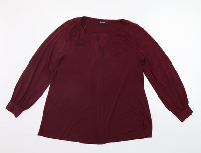 Evans Womens Purple   Basic Blouse Size 14
