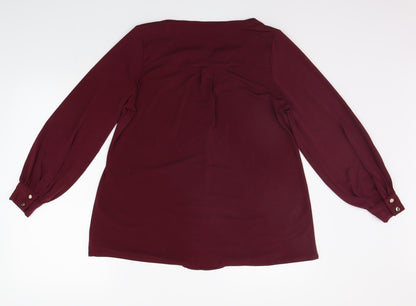 Evans Womens Purple   Basic Blouse Size 14