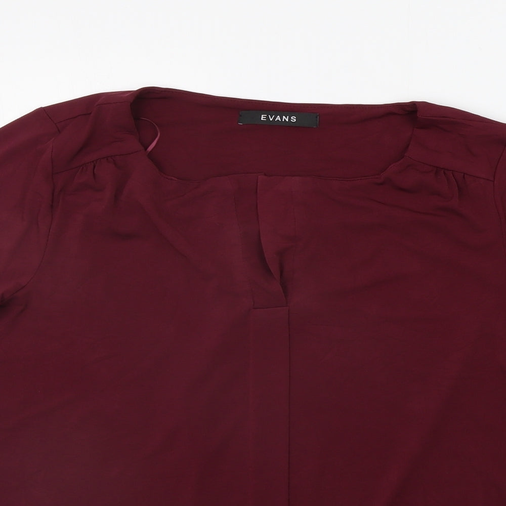 Evans Womens Purple   Basic Blouse Size 14