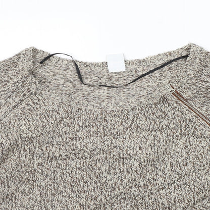 Close-up detail of Vera Moda women’s beige jumper, size S