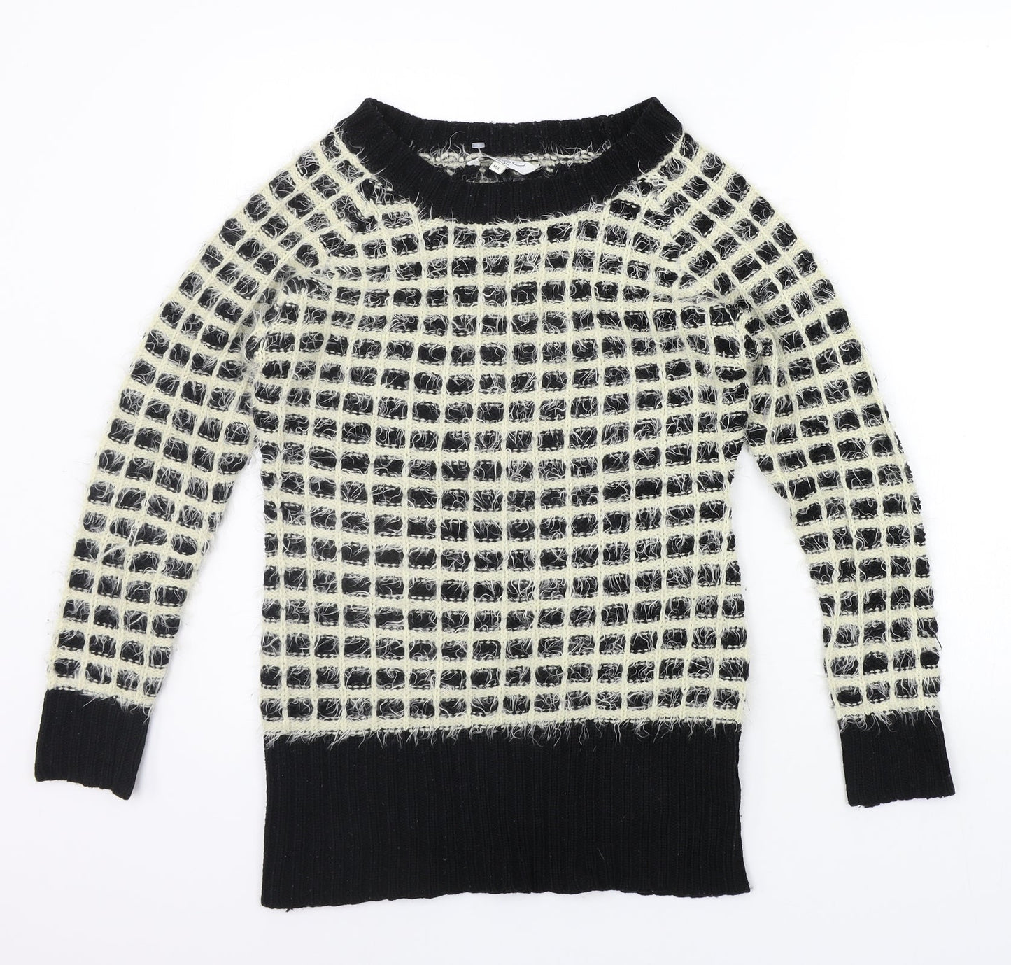 New Look Womens Black Geometric  Jumper Dress  Size M