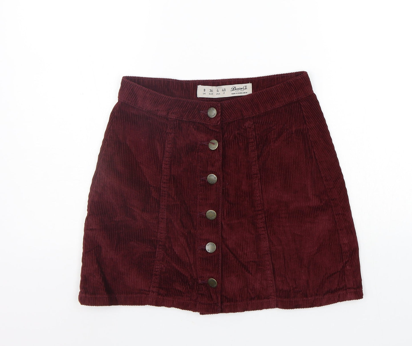 deniem co Womens Purple   A-Line Skirt Size 8