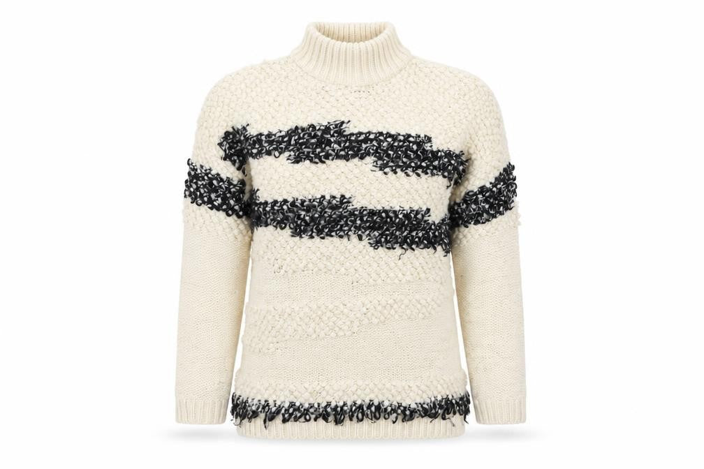 TU Womens Beige Striped  Pullover Jumper Size 10